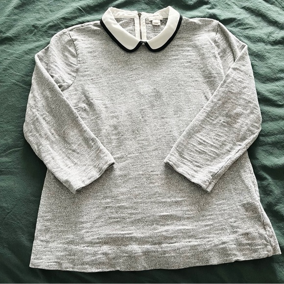 J. Crew Peter Pan collar sweatshirt - Picture 1 of 6